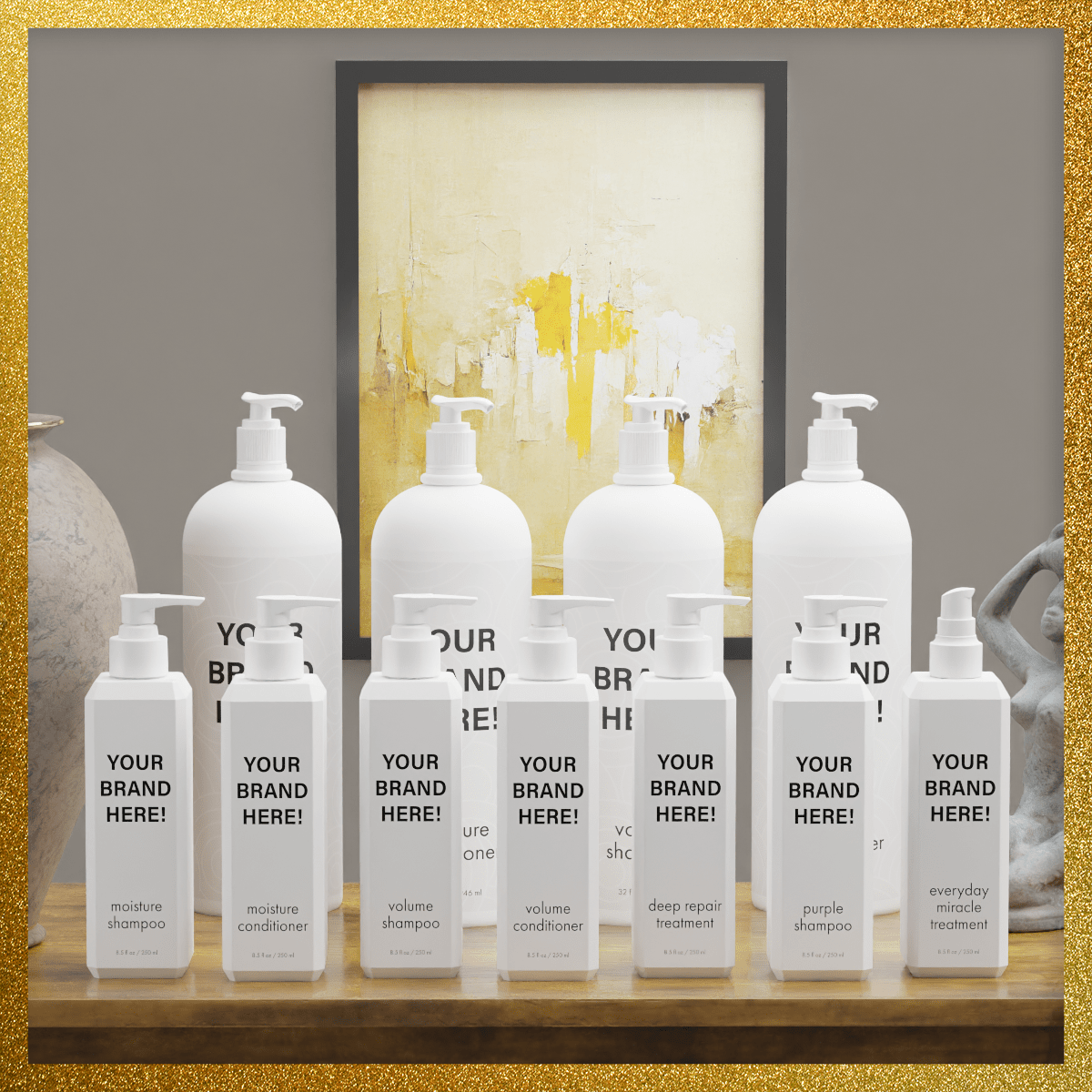 Professional Collection - Genesis Private Label - Custom Branded Professional Haircare Products - Natural Ingredients - GNLAAPKG2DL - DESIGN3PREM
