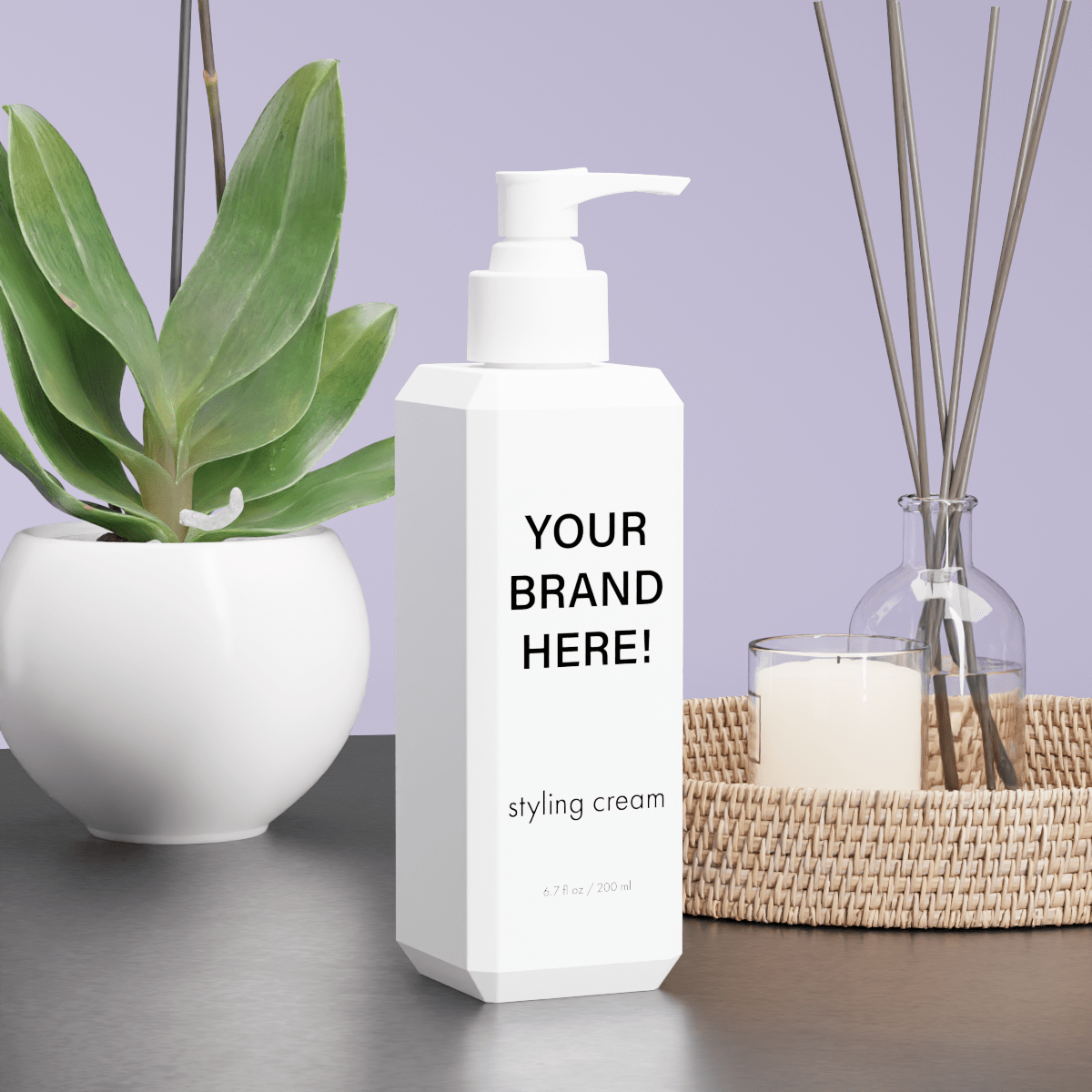 Styling Cream (retail size) - 6 Pack - Genesis Private Label - Custom Branded Professional Haircare Products - Natural Ingredients - GNLSLVRSC200
