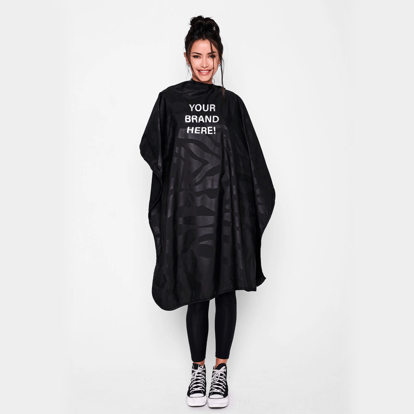 Betty Dain Custom Branded Salon Capes - 6 Pack - Genesis Private Label - Custom Branded Professional Haircare Products - Natural Ingredients - 530 - BLK