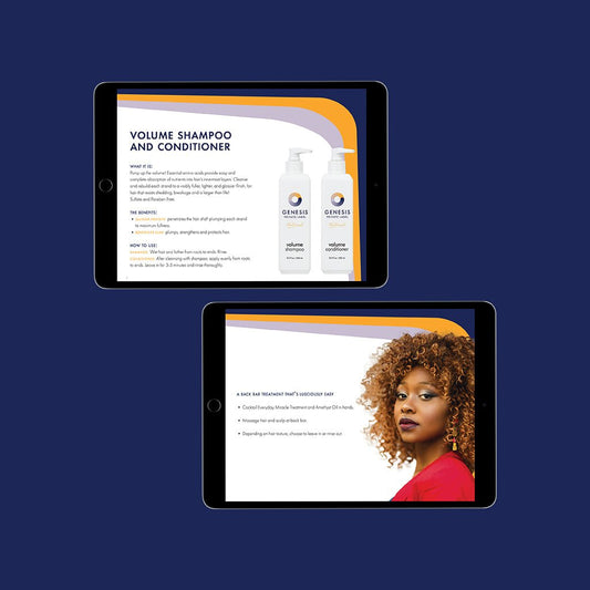 Digital Product Knowledge - Genesis Private Label - Custom Branded Professional Haircare Products - Natural Ingredients - digital - product - knowledge