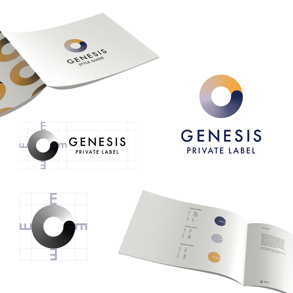Identity Design Package - Genesis Private Label - Custom Branded Professional Haircare Products - Natural Ingredients - identity - design - pckg