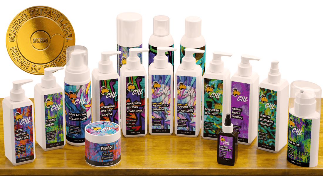 Capybara Hair Lounge custom private label hair care product display