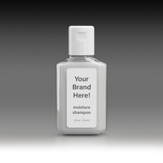 PRE-FILLED 2 oz. Sample Bottles - 50 Pack - Genesis Private Label - Custom Branded Professional Haircare Products - Natural Ingredients - GEN02MOI2WS