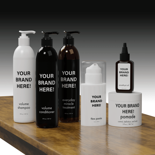 Private Label Haircare - Barber Shop Sample Flight - Genesis Private Label - Custom Branded Professional Haircare Products - Natural Ingredients - GEN20FLIGHTBB