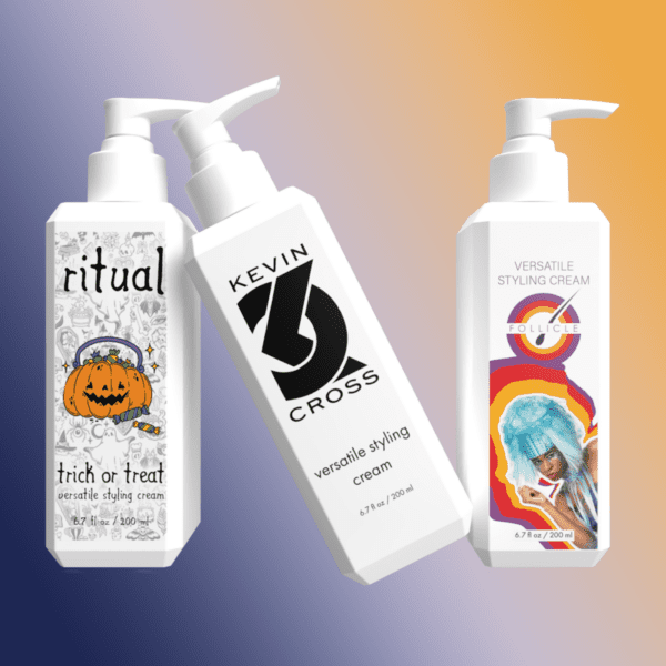 3 bottles of versatile styling cream from 3 different companies.